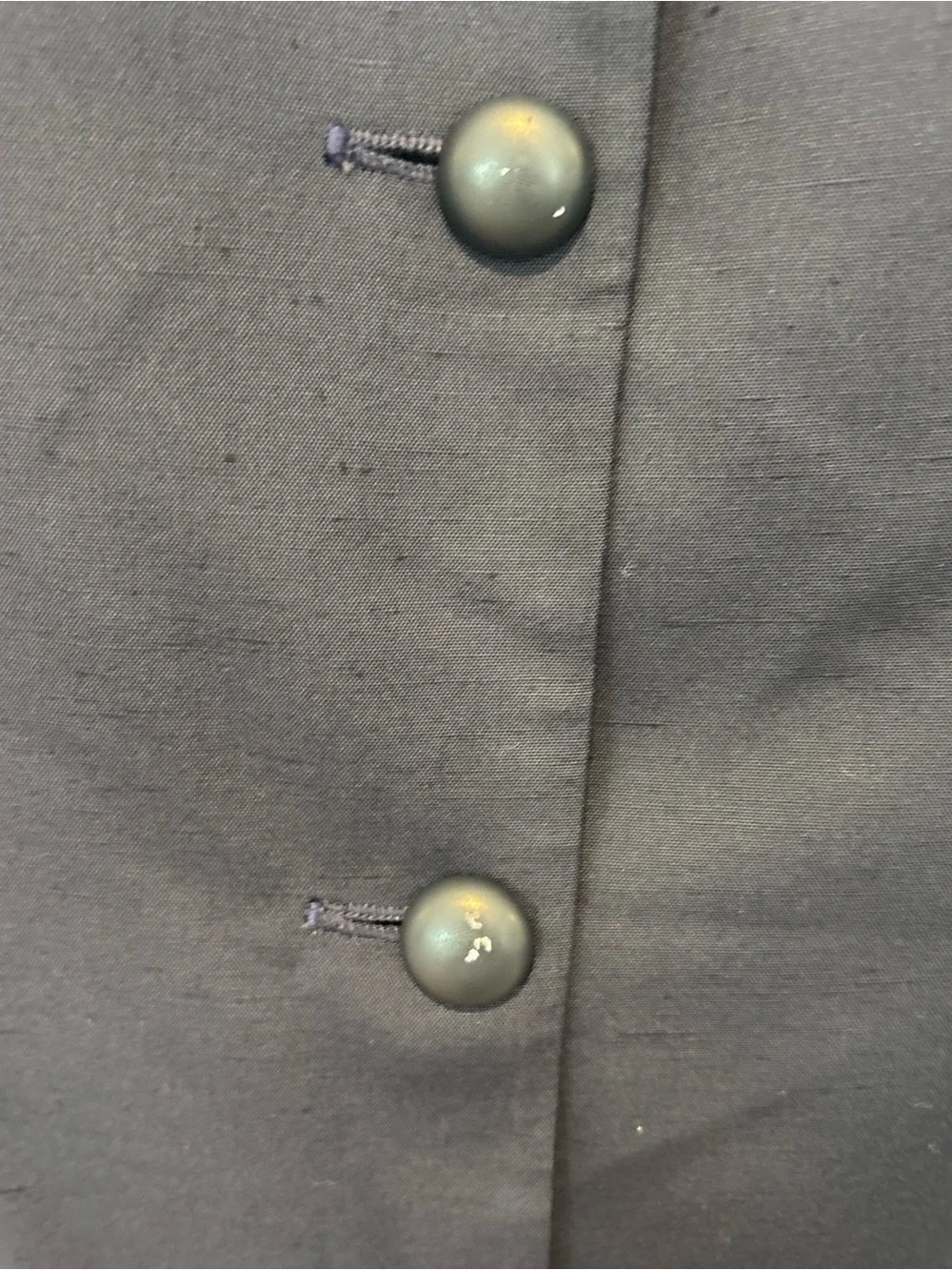Dior Navy Round-Neck Button Front Collarless Blazer - Picture 5 of 8